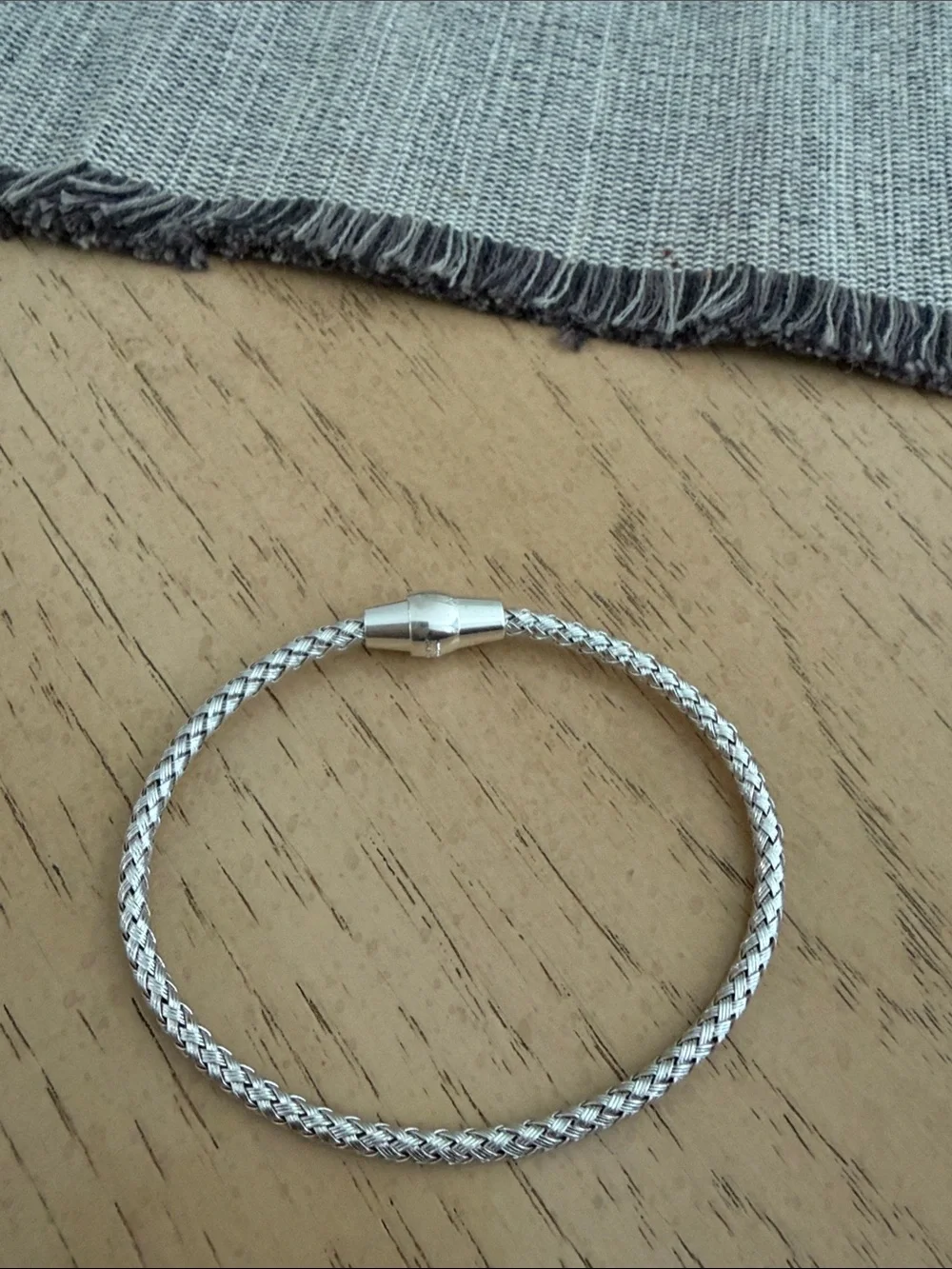 Silver Braided Bracelet - Classic Magnetic Clasp